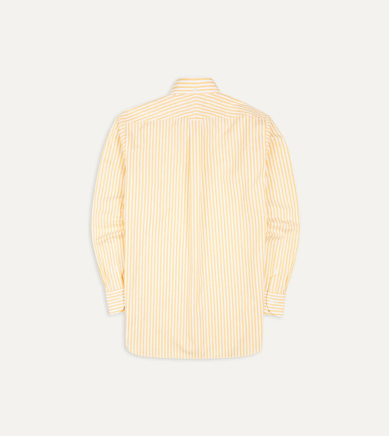 Drake's Bengal Stripe Poplin Button-Down Shirt / Yellow