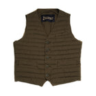 Herno In-Tech™ Alternative Down Waistcoat in Green. Great piece for layering.A true must have for every modern gentleman.  Wear it under jacket or over a knit. Great for traveling as it packs small and weighs almost nothing.   In-Tech™ Alternative Down Water Repellent  Breathable Light Insulation 5 buttons  3 pockets  Adjustable back External layer 100% Polyamide Internal padding 100% Polyester  PC0039U 19288 7745 Made in Romania  