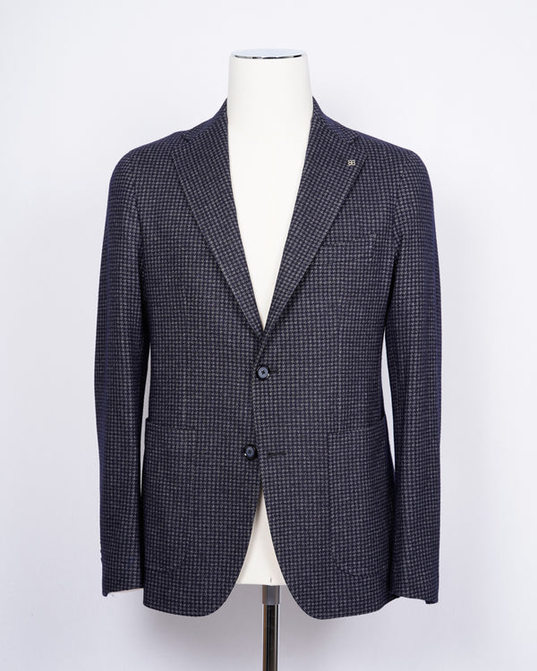 TAGLIATORE Jersey Jacket Wool & Cotton / Blue