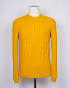 Drumohr Crew Neck Cable Knit / Yellow