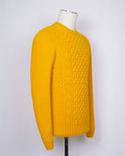 Drumohr Crew Neck Cable Knit / Yellow