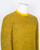 Drumohr brushed wool in a very special and elegant melange color. Soft, light and warm.  100% Lambswool Art. D8W103MG Col.006 / Yellow/Green Melangé