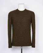 Drumohr brushed wool crew neck. Soft, light and warm.  100% Lambswool Art. D8W103G Col.479 / Olive Green