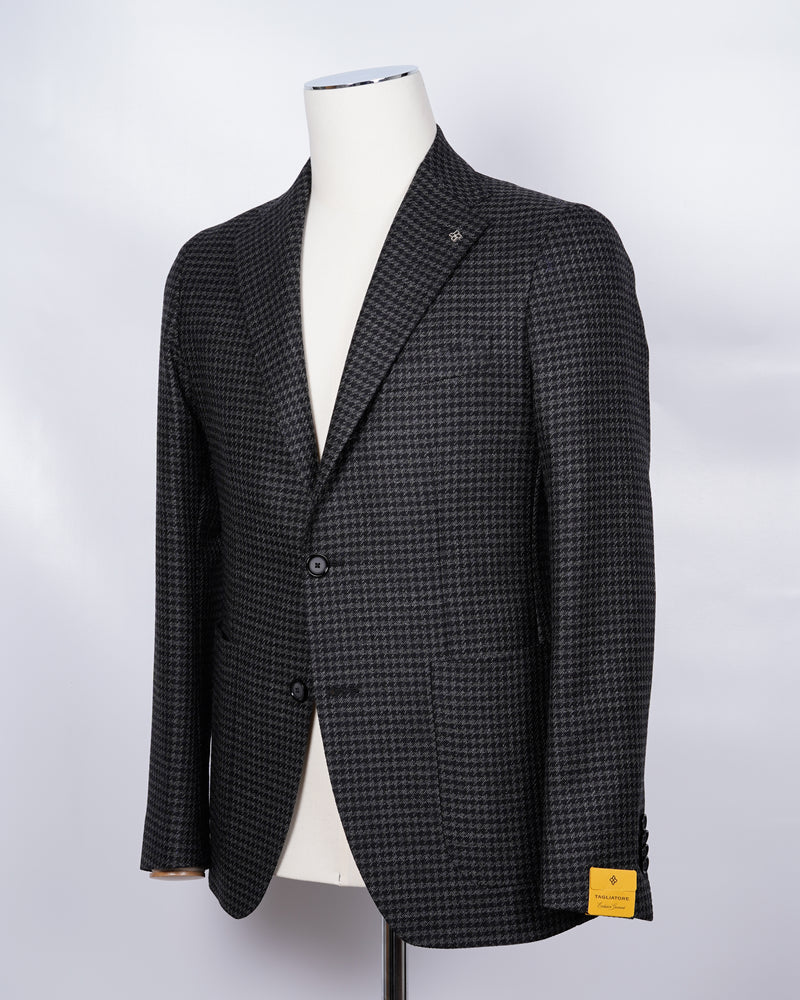 TAGLIATORE Checkered Jacket / Black & Gray