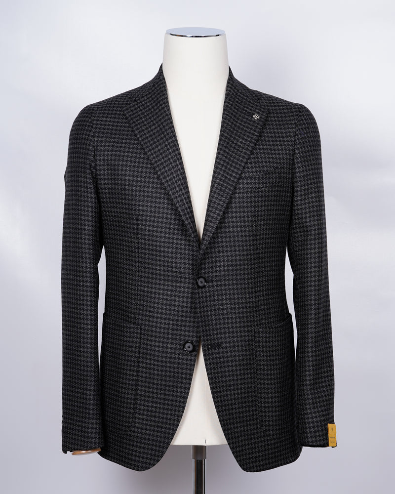 TAGLIATORE Checkered Jacket / Black & Gray