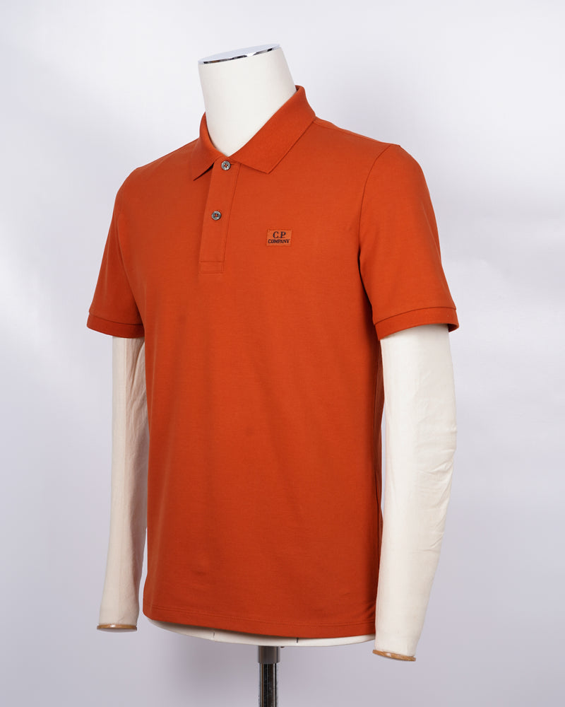C.P. Company Stretch Pique Polo Shirt / Burnt Ochre