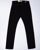 Black stretch jeans made in a slim M1 model. A regular waist and narrow fit throughout the leg makes for a slim look while remaining comfortable from the first wear.  Classic 5 pocket jeans Mod. M1 Slim 12 oz. 98% Cotton 2% Elastan Article model: M11801