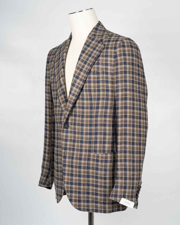 De Petrillo Check Jacket / Blue Beige – Vaatturiliike Sauma Oy