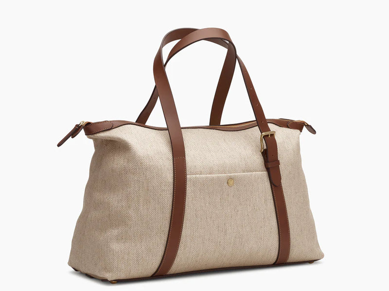 Mismo M/S Holdall – Grand Herringbone / Cuoio