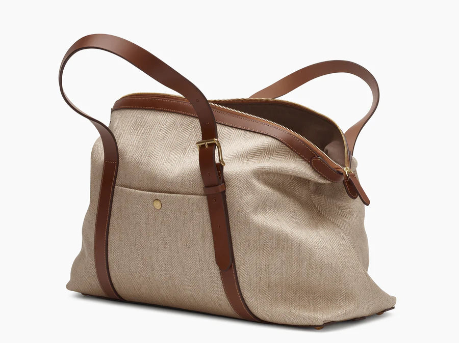 Mismo M/S Holdall – Grand Herringbone / Cuoio
