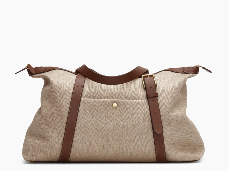 Mismo M/S Holdall – Grand Herringbone / Cuoio