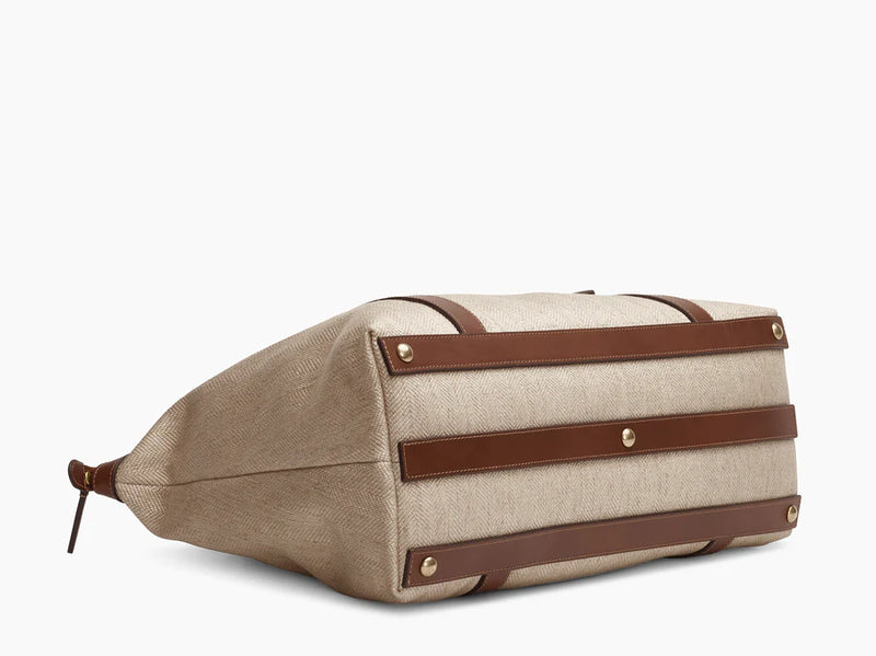 Mismo Holdall – Grand Herringbone / Cuoio