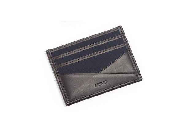 Mismo M/S Cardholder - Navy / Dark Brown