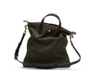 Measurements:  L: 37 x H: 41 x W: 10 cm Fabric composition:PA 12% CO 40% PL 48% - 810 gr/rm Body: Jacquard woven cotton canvas Trimmings:  Black, Vegetable tanned full-grain bridle leather  Lining: 100% cotton in army colour Hardware: Solid brass with varnish protection  Zipper: Hand polished YKK Excella As the first style ever launched in the Contemporary collection, the M/S Shopper has grown to become one of the most iconic styles of the Mismo 