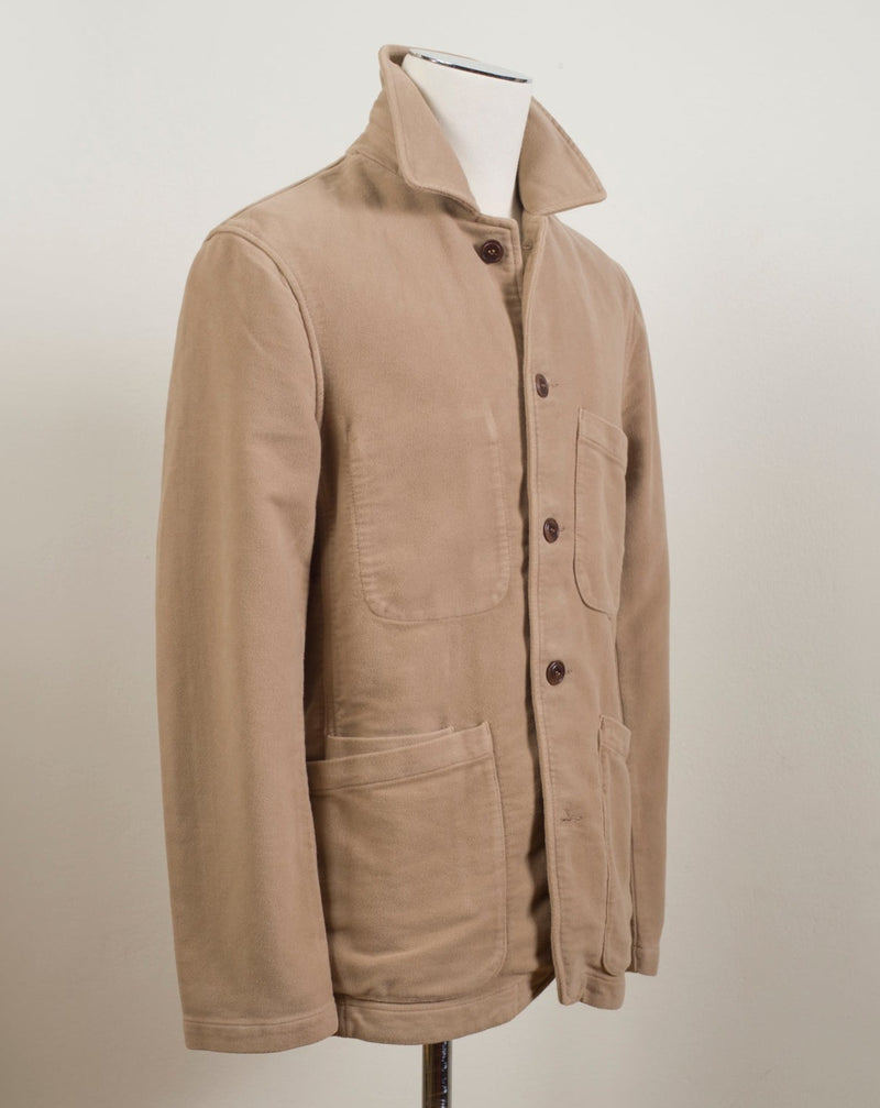 Moleskin brewer jacket. 100% Cotton Made in Italy Color: Khaki / Beige Style: Brewer Jacket