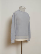 Beautifully heavy and robust merino wool roll neck knit.  100% Merino wool Art. D5M304PA Col.  600 / Light Grey