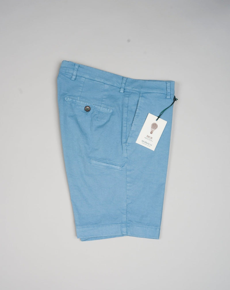 Berwich Bermuda Cotton Shorts / Azzurro
