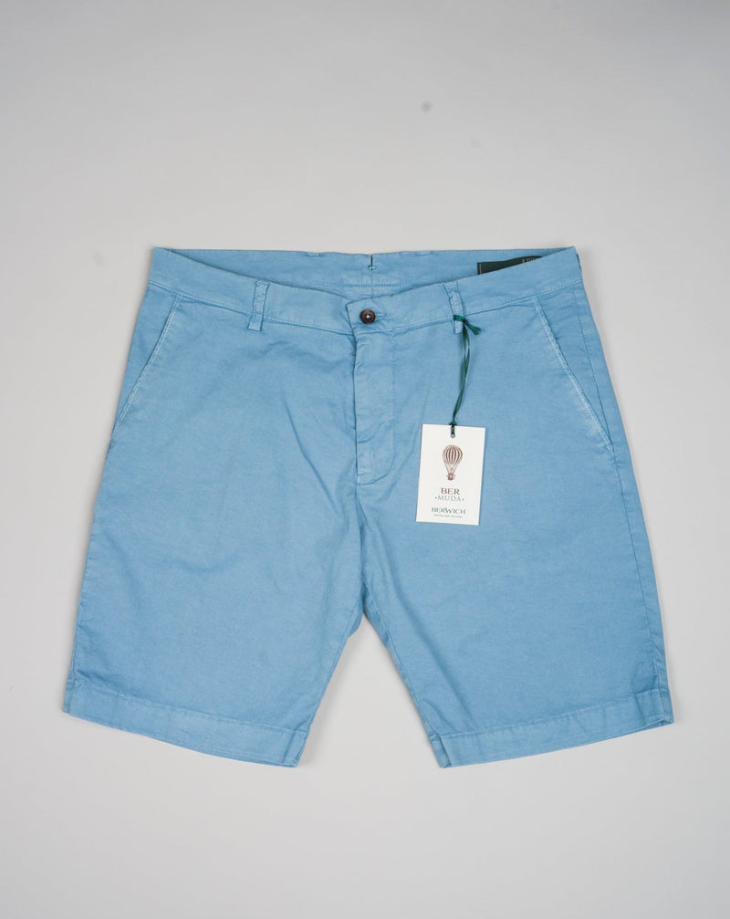 Berwich Bermuda Cotton Shorts / Azzurro