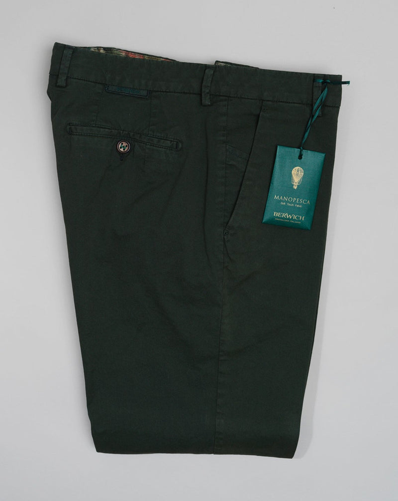 Berwich Morello Garment Dyed Chinos / Army