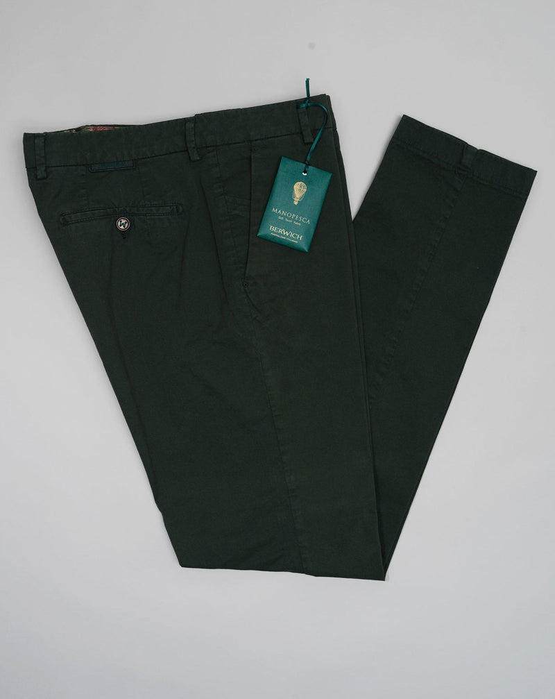 Berwich Morello Garment Dyed Chinos / Army