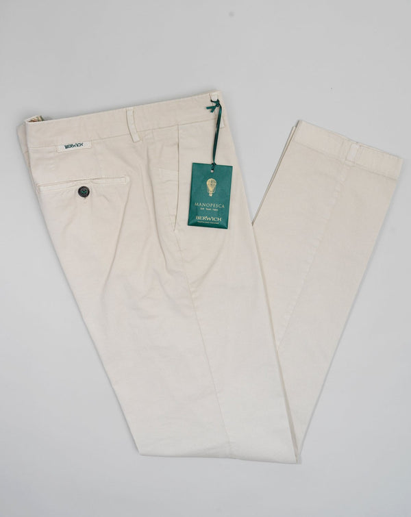 Berwich Morello Garment Dyed Chinos / Gesso