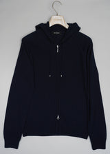 Gran Sasso Cashmere Full-Zip Hoodie / Navy