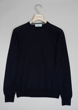Gran Sasso Wool & Silk Crewneck / Navy