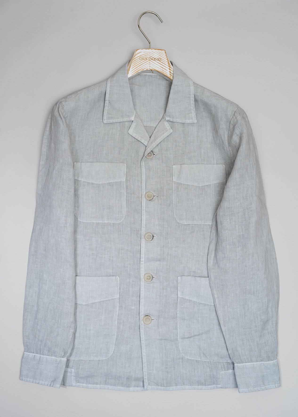 Gran Sasso Linen Overshirt / Light Sand