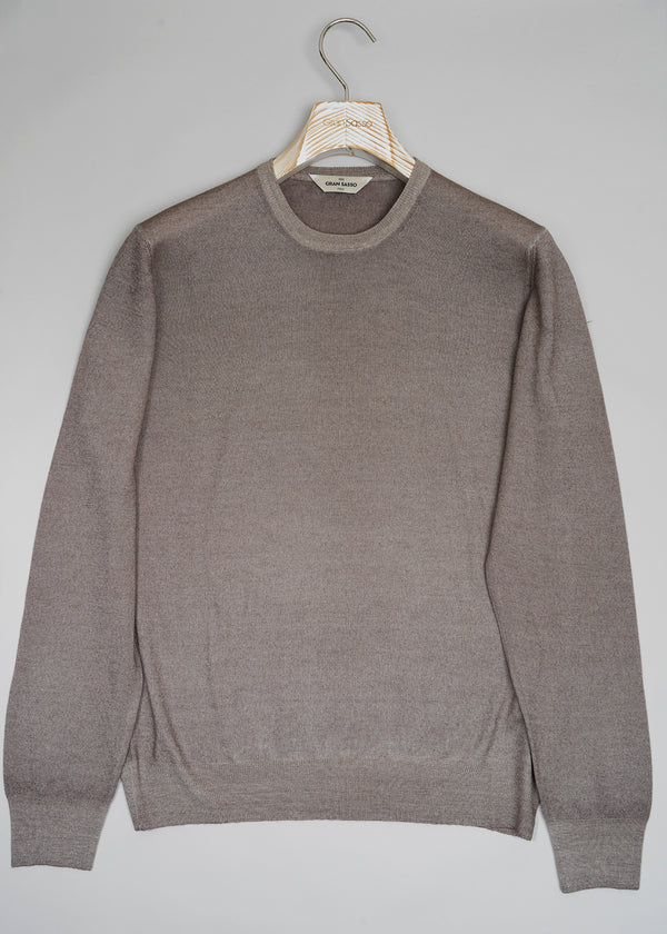 Gran Sasso Vintage Merino Crew Neck / Light Brown