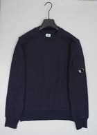 C.P. Company Diagonal Raised Fleece Lens Crew Sweat / Navy