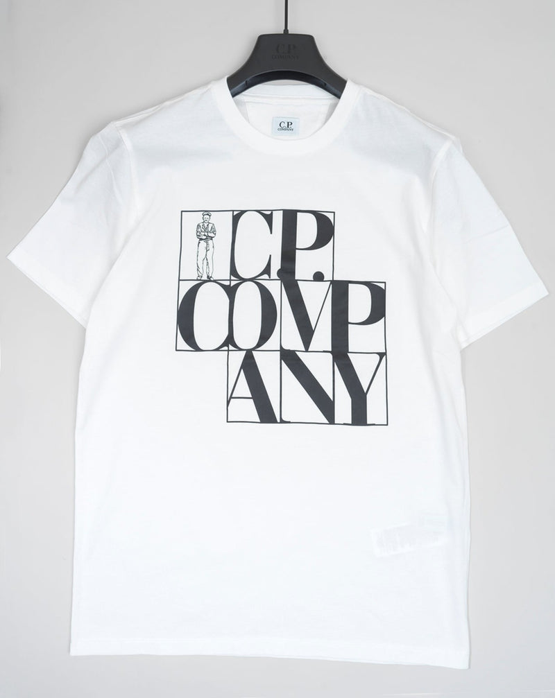 C.P. Company Jersey Sailor Logo T-shirt / White