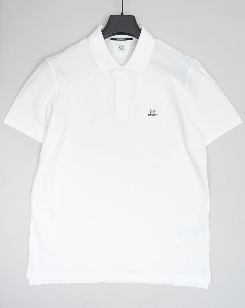 C.P. Company Stretch Pique Polo Shirt / White