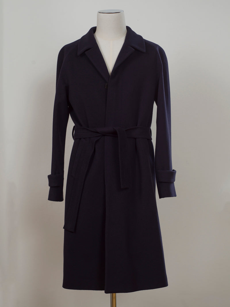 Gaiola Napoli Wool & Cashmere Raglan Overcoat / Navy