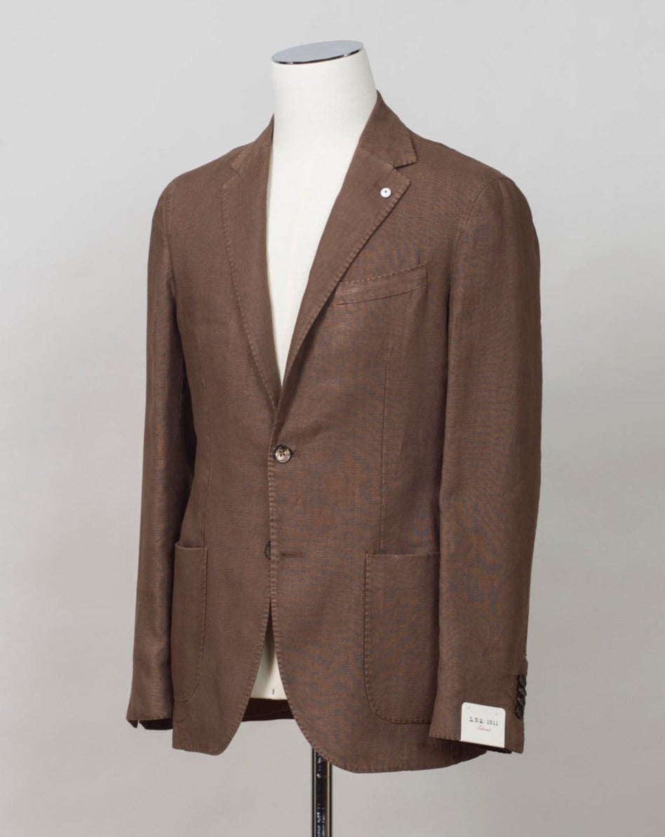 L.B.M. 1911 Washed Linen Jacket / Brown