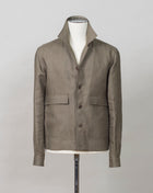 De Petrillo Linen Bomber Jacket / Khaki Green