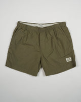 C.P. Company Chrome Garment Dyed Logo Swim Shorts / Burnt Olive