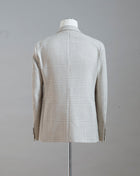 Tagliatore Wool & Cotton Glencheck Jacket. Bold checks, but very sophisticated color way. Beautiful to combine with variations of browns and grays. 55% wool & 45% cotton Mod. 1SMC22K Col. A1265 Cream & Taupe Made in Martina Franca, Italy
