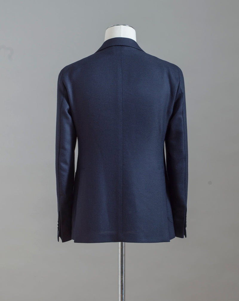 Tagliatore Panama Super 100's Wool Jacket. Nice hopsack structure on the fabric makes it easy to combine with almost anything. 100% Virgin Wool Super 100's Mod. 1SMC22K Col. B5049 / Navy