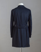 Tagliatore double breasted overcoat with martingala belt in the back. Mod. Carlo/Z 100% Wool  Col. B3251 / Navy Double breasted Unlined Unconstructed shoulder Made in Martina France,Italy