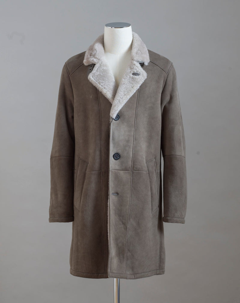 100% Shearling Lambskin Mod. Bernd CW Art. 62 1163 Col. Grey Werner Christ Shearling Coat / Grey