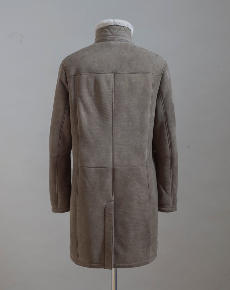 100% Shearling Lambskin Mod. Bernd CW Art. 62 1163 Col. Grey Werner Christ Shearling Coat / Grey