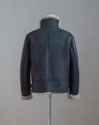 100% Napped Lambskin Mod. Alim Art. 02 1812 Col. Black Werner Christ Shearling Pilot Jacket / Black