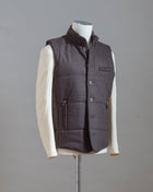 Gran Sasso hooded flannel waistcoat. Part of the iconic and always elegant Gran Sasso Sartorial line.  Wool and Alcantara Detachable hood (zip) Zippered side pockets  Art. 23192/51303 Col.194 / Brown Made in Italy