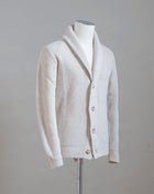 Extremely light and soft Wool & Cashmere Shawl Cardigan by Altea. Art. 2261224 Col. 31 / Beige 85% Wool 15% Cashmere Made in Italy