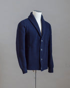 Extra soft and comfortable Wool & Cashmere Shawl Cardigan by Altea. Art. 2261224 Col. 01 / Navy 85% Wool 15% Cashmere Made in Italy