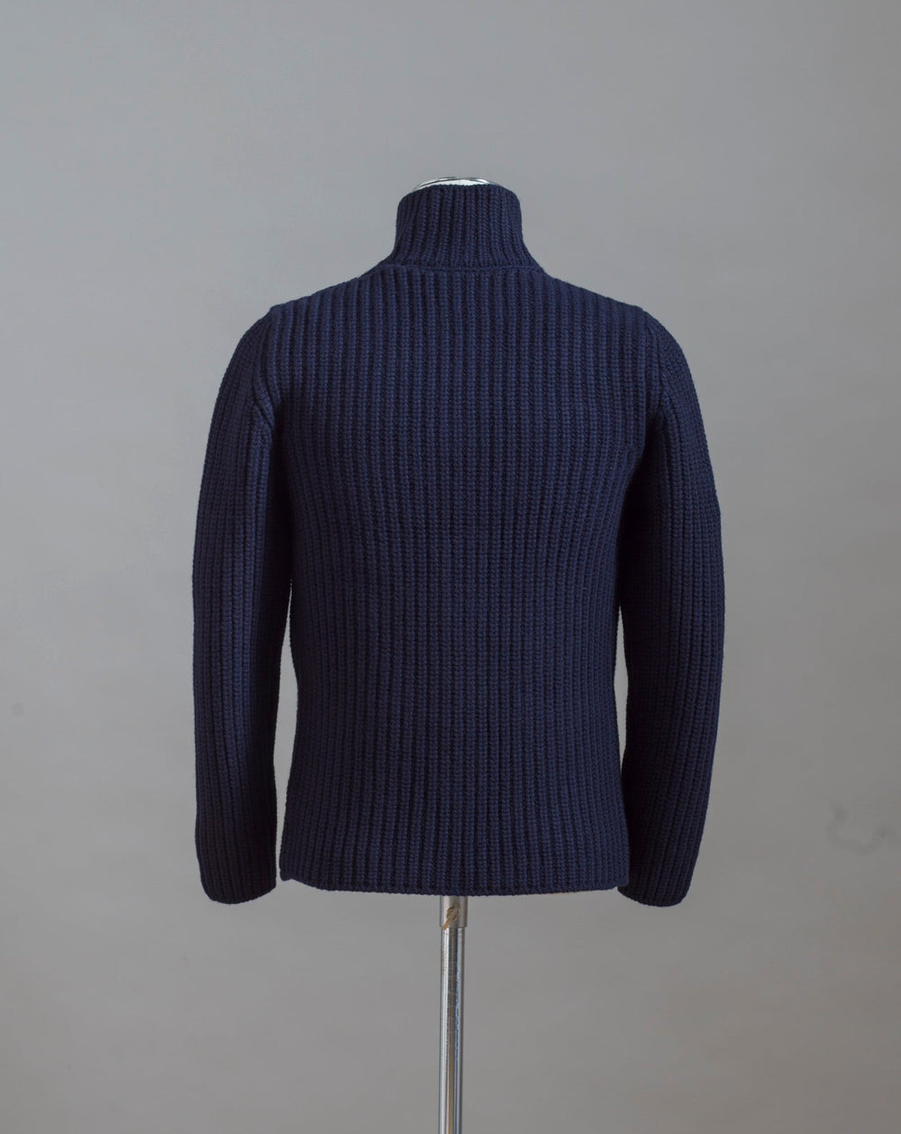 GranSasso WoolSilk Knit Jacket Itary製 Gran Sasso Water-Resistant Wool Knit Sweater Jacket with
