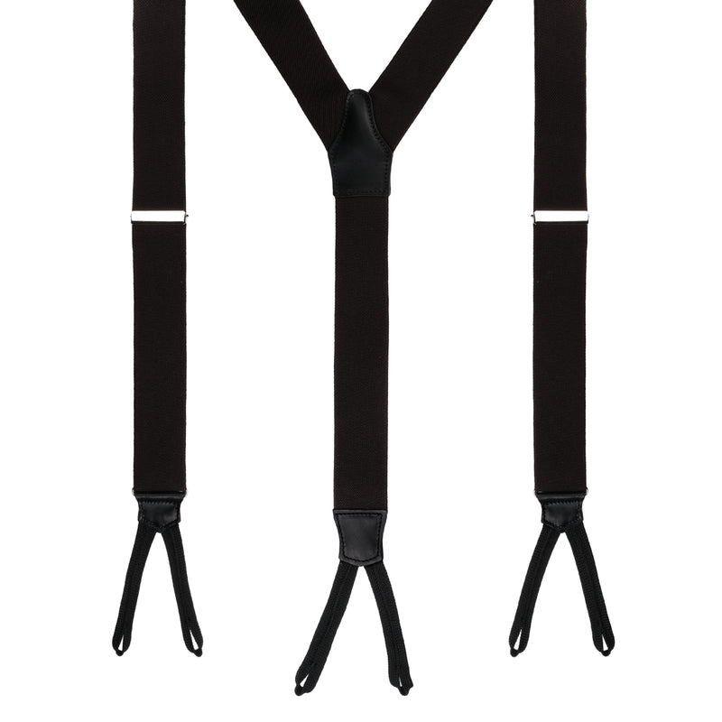 Viola Milano Classic Width Braces Braid Ends / Solid Black
