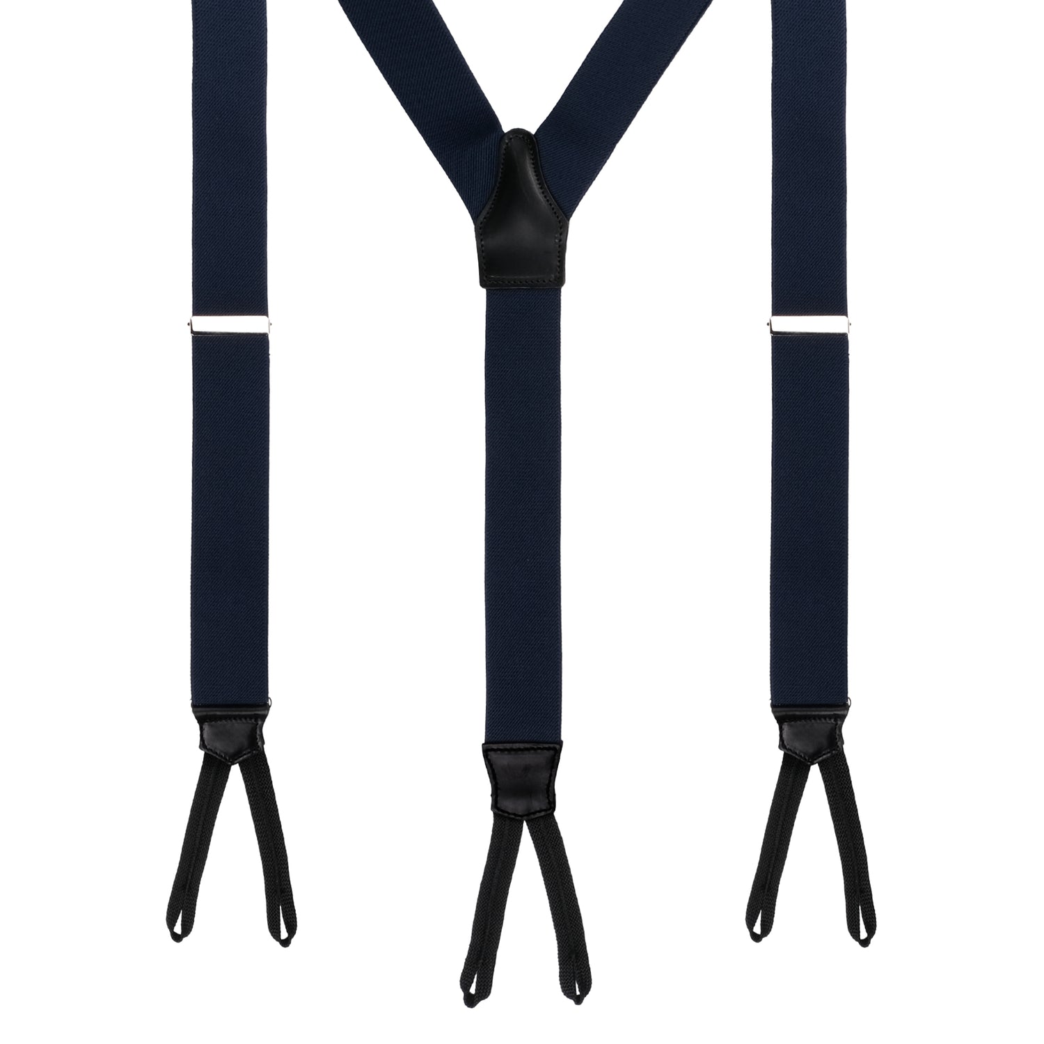 Viola Milano Classic Width Braces Braid Ends / Solid Navy