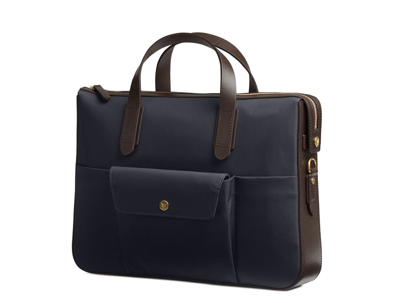 Mismo M/S Briefcase - Navy / Dark Brown