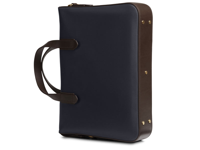 Mismo M/S Briefcase - Navy / Dark Brown